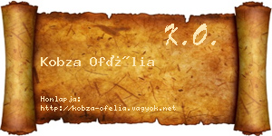 Kobza Ofélia névjegykártya