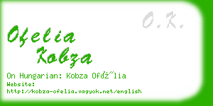 ofelia kobza business card